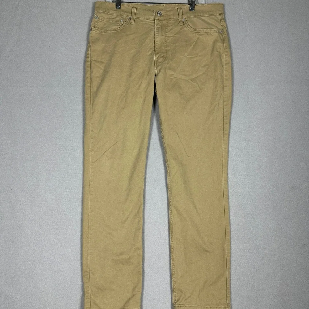 Levis 511 Jeans Mens 36X32 Tan Slim Fit All Seasons Tech Straight Leg Stretch